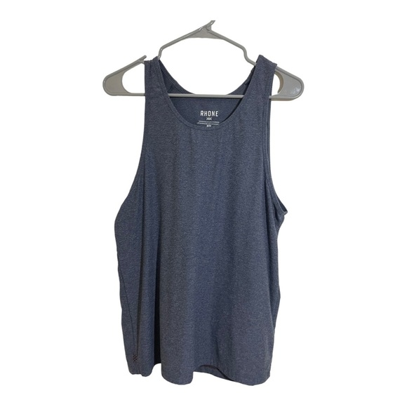 Rhône mens reign tank top. Blue size medium. Sleeveless. - Picture 4 of 8